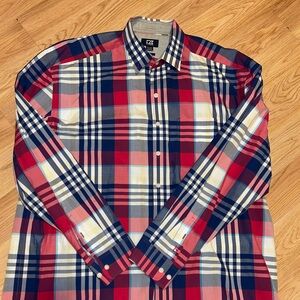 Cutter & Buck Men's XLT Long Sleeve Plaid Shirt